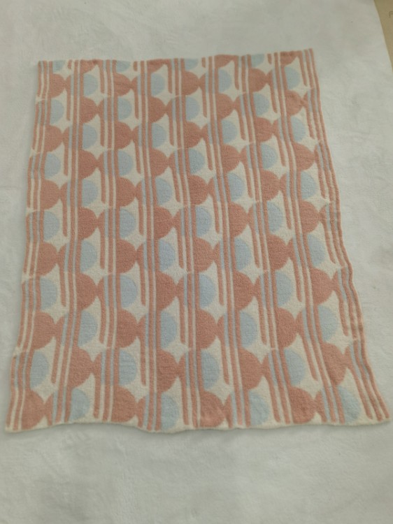 knit jacquard polyester circle  knit throw